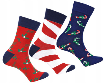 Skarpetki Świąteczne Męskie Skarpety na Święta Prezent MORAJ 3-pary