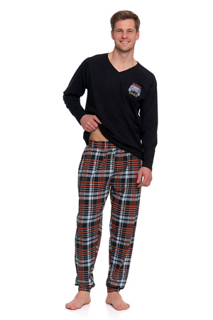 PIŻAMA MĘSKA DWUCZĘŚCIOWA DŁUGI RĘKAW I SPODNIE WYGODNA STYLOWA MORAJ