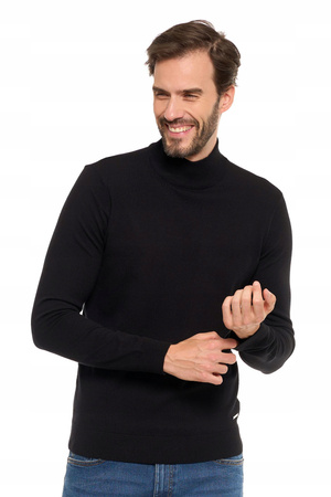 Elegancki SWETER MĘSKI Półgolf Klasyczny Stylowy Sweterek Ze Stójką MORAJ 