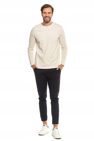 KOSZULKA MĘSKA Na Długi Rękaw Longsleeve Gładka Klasyczna Prosta MORAJ 