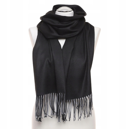 Szal Damski Dwustronny z Frędzlami Elegancki Szalik Cienki Dwa Kolory MORAJ