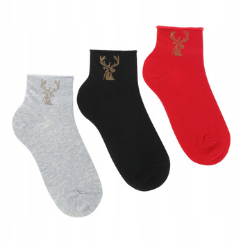 Skarpetki Glamour Cyrkonie MORAJ 3 pary