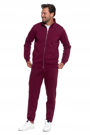 BLUZA MĘSKA Dresowa Rozpinana ze Stójką Gładka z Kieszeniami MORAJ 