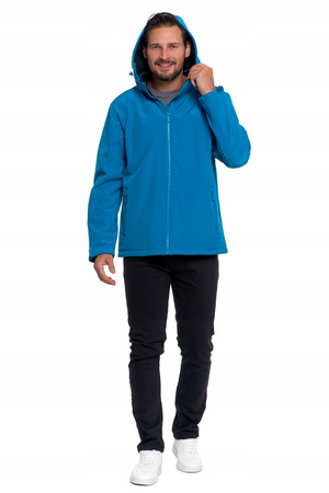 KURTKA MĘSKA Softshell Przejściowa Wodoodporna Odpinany Kaptur MORAJ