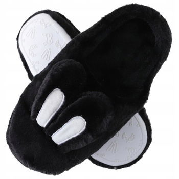 Kapcie Damskie Miękkie Bambosze Ciepłe Wsuwane Uszka Króliczki MORAJ