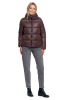 KRÓTKA KURTKA DAMSKA PIKOWANA Z KAPTUREM NA JESIEŃ CIEPŁA MORAJ