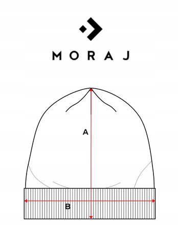 Czapka Zimowa Beanie na chłodne dni w Prążek Dzianinowa MORAJ