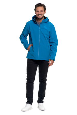 KURTKA MĘSKA Softshell Przejściowa Wodoodporna Odpinany Kaptur MORAJ