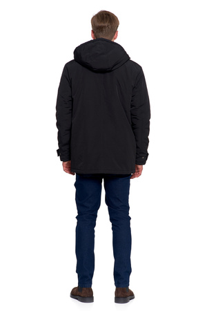 KURTKA ZIMOWA MĘSKA Z KIESZENIAMI I KAPTUREM MODNA WYGODNA MORAJ