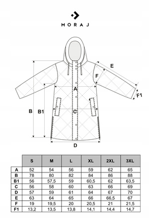 KURTKA DAMSKA PIKOWANA z Kapturem Przejściowa na Jesień Wiosnę MORAJ