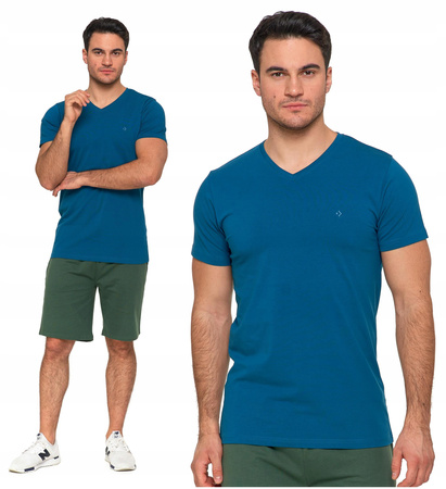 T-SHIRT PREMIUM MĘSKI Koszulka Gładka Bluzka z Haftem Logo MORAJ
