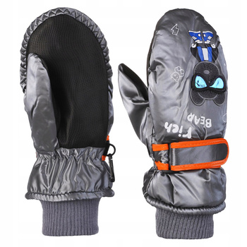 Rękawiczki Dziecięce Zimowe Jednopalczaste Ocieplane z MISIEM MORAJ