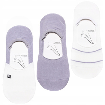 Niskie Skarpetki Damskie STOPKI Skarpety Balerinki MORAJ 3-PAK