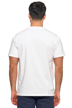 T-Shirt Koszulka Klasyczna Męska Bawełniana Krótki Rękaw Biała MORAJ 
