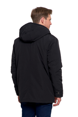 KURTKA ZIMOWA MĘSKA Z KIESZENIAMI I KAPTUREM MODNA WYGODNA MORAJ