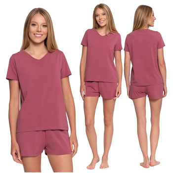 PIŻAMA DAMSKA DWUCZĘŚCIOWA MORAJ KRÓTKI RĘKAW SPODNIE SZORTY WYGODNA