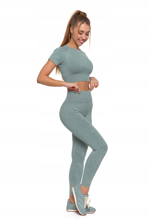 Legginsy Damskie Sportowe Wysoki Stan Kryjące Elastyczne Wygodne MORAJ 