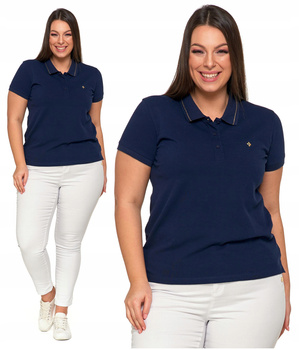 Polo Koszulka Damska PREMIUM Klasyczna Bawełniana Złota Nić Modna MORAJ