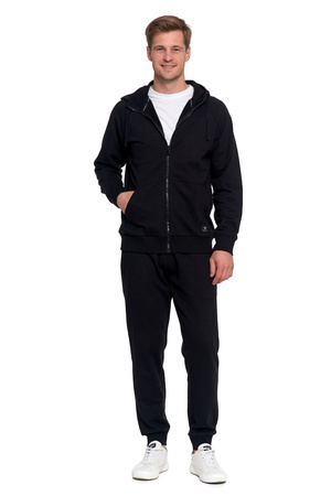 BLUZA MĘSKA KLASYCZNA ROZPINANA GŁADKA Z KAPTUREM WYGODNA MORAJ