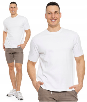 T-SHIRT MĘSKI GŁADKI Koszulka Oversize PREMIUM Bluzka Bez Wzoru MORAJ