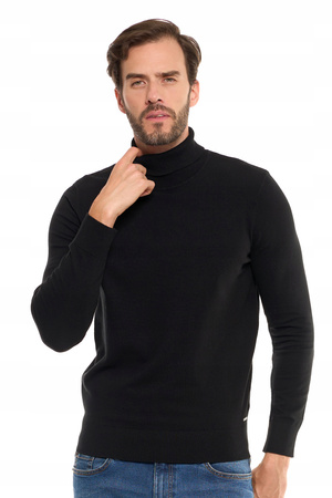 Elegancki Golf Męski Sweter Pod Szyję Klasyczny Cienki Sweterek MORAJ 