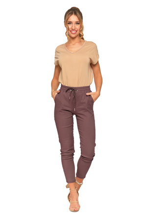 JOGGERY DAMSKIE ELASTYCZNE SPODNIE WYGODNE WIĄZANE MODNE MORAJ