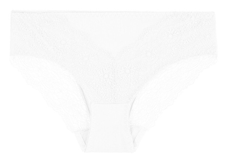 Majtki Damskie Figi Koronkowe Prążkowane Eleganckie Delikatne 3-PAK MORAJ 
