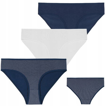 Figi Klasyczne Damskie Bawełniane Gładkie Bikini Wygodne MORAJ 3-pak 