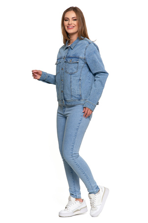 JEANSOWA KURTKA DAMSKA KLASYCZNA JEANS MODNA STYLOWA PRZEJŚCIOWA MORAJ