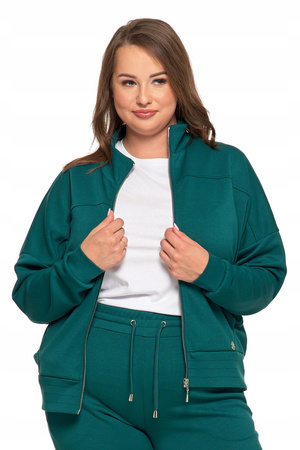 BLUZA DAMSKA ROZPINANA ZE STÓJKĄ na zamek Modna Komfortowa MORAJ 
