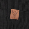 Czapka Damska Zimowa Beanie na chłodne dni w Prążek naszywka jelenia MORAJ