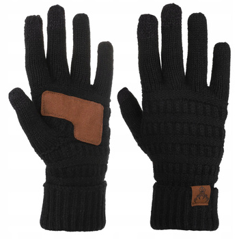 Rękawiczki Damskie Pięciopalczaste Ciepłe Sweterkowe na Chłodne Dni MORAJ
