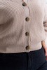 CIEPŁY SWETER DAMSKI KARDIGAN SZEROKIE RĘKAWY ELEGANCKI KLASYCZNY MORAJ
