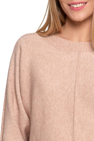 SWETER DAMSKI CIENKI SWETEREK WISKOZOWY DOPASOWANY GŁADKI MORAJ