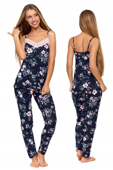 Piżama Damska na ramiączkach w Kwiaty MORAJ