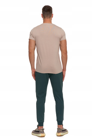 T-SHIRT MĘSKI PREMIUM Koszulka z Krótkim Rękawem Gładka Slim Fit MORAJ 