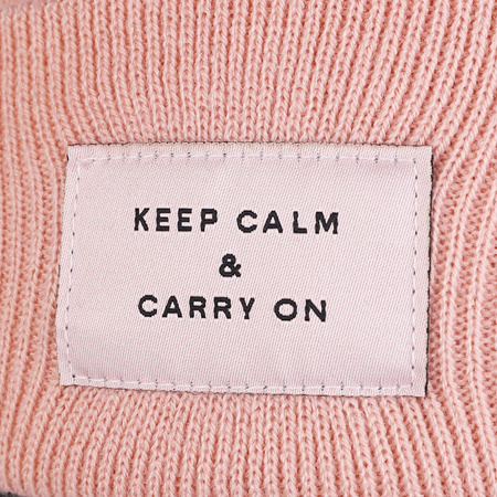CZAPKA DAMSKA ZIMOWA BEANIE KLASYCZNA Z NASZYWKĄ MORAJ CIEPŁA WYWIJANA