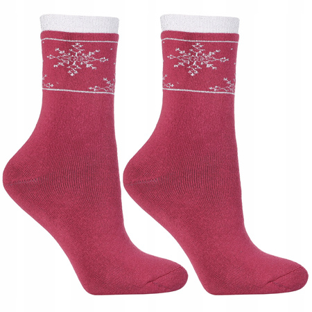 Grube SKARPETKI Ozdobna Nić Śnieżynki PREZENT NA ŚWIĘTA 3-PAK MORAJ