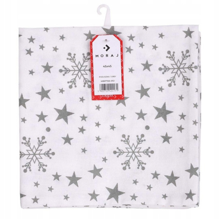 ŚWIĄTECZNA POSZEWKA NA BOŻE NARODZENIE BIAŁA NA PREZENT 45X45 CM MORAJ