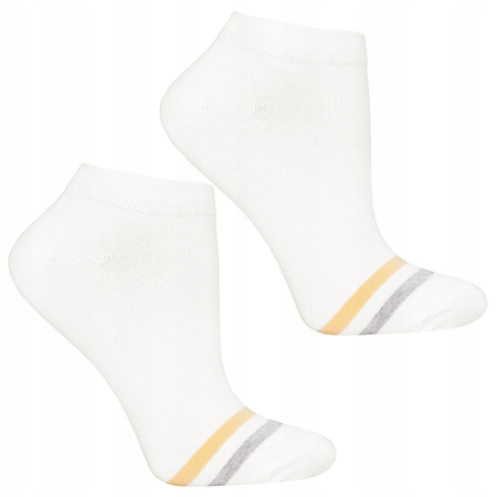 Skarpetki Damskie Stopki do Kostki Klasyczne HAFT Paski MORAJ 3-pary