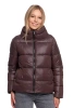 KRÓTKA KURTKA DAMSKA PIKOWANA Z KAPTUREM NA JESIEŃ CIEPŁA MORAJ