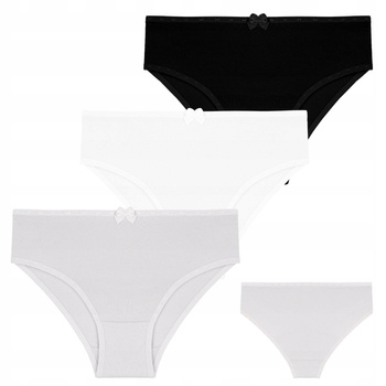 Majtki Dziecięce Klasyczne Figi Dziewczęce Gładkie MORAJ 3-PAK