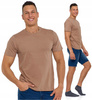T-Shirt Koszulka Męska Bawełniana Klasyczna Krótki Rękaw Beżowa MORAJ 