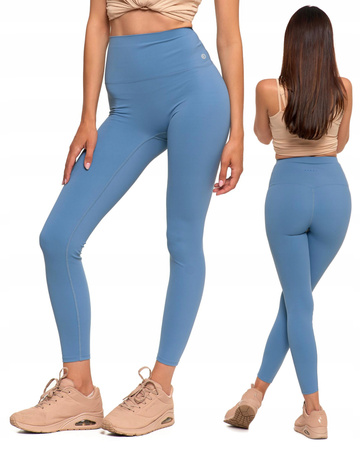 Legginsy Damskie Wysoki Stan Kryjące Sportowe Fitness na Siłownie MORAJ 