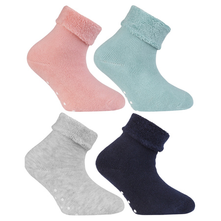 SKARPETKI DZIECIĘCE Z ABS FROTTE SKARPETY ANTYPOŚLIZGOWE MORAJ 4-PAR