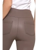Eleganckie LEGGINSY DAMSKIE GETRY w stylu skórzanym Wysoki Stan MORAJ 