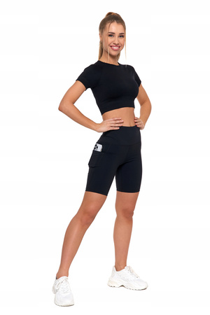 Legginsy Kolarki Szorty Damskie Sportowe Wysoki Stan z Kieszeniami MORAJ 