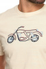 T-SHIRT MĘSKI HAFT MOTOCYKLA Koszulka z krótkim rękawem Bawełniana MORAJ 