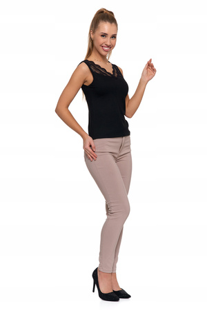 Elegancki TOP DAMSKI Koronkowy Dekolt Bluzka na Ramiączkach MORAJ