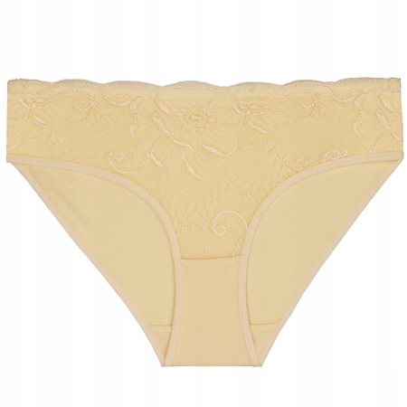 Figi Damskie Bikini Majtki Bawełniane Koronka w Kwiaty Modne 4-pak MORAJ 